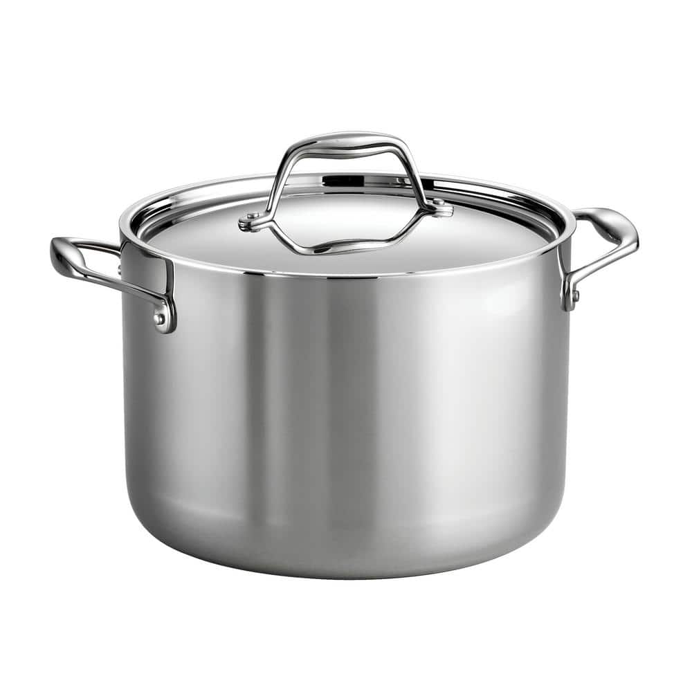 Tramontina Signature Tri-Ply Clad 8 Qt. Stainless Steel Stock Pot With Lid
