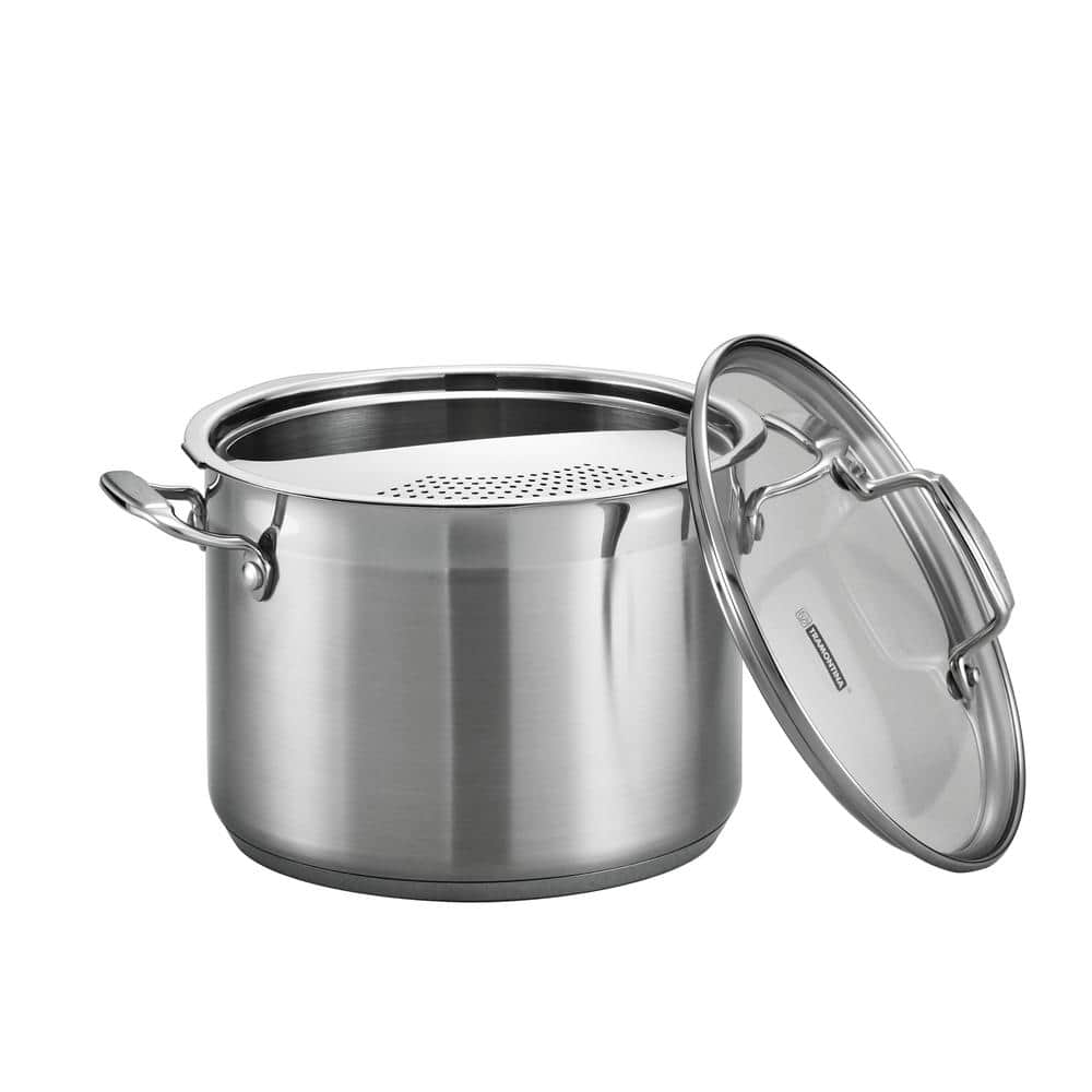Tramontina Gourmet 6 Qt. Stainless Steel Stock Pot With Glass Lid