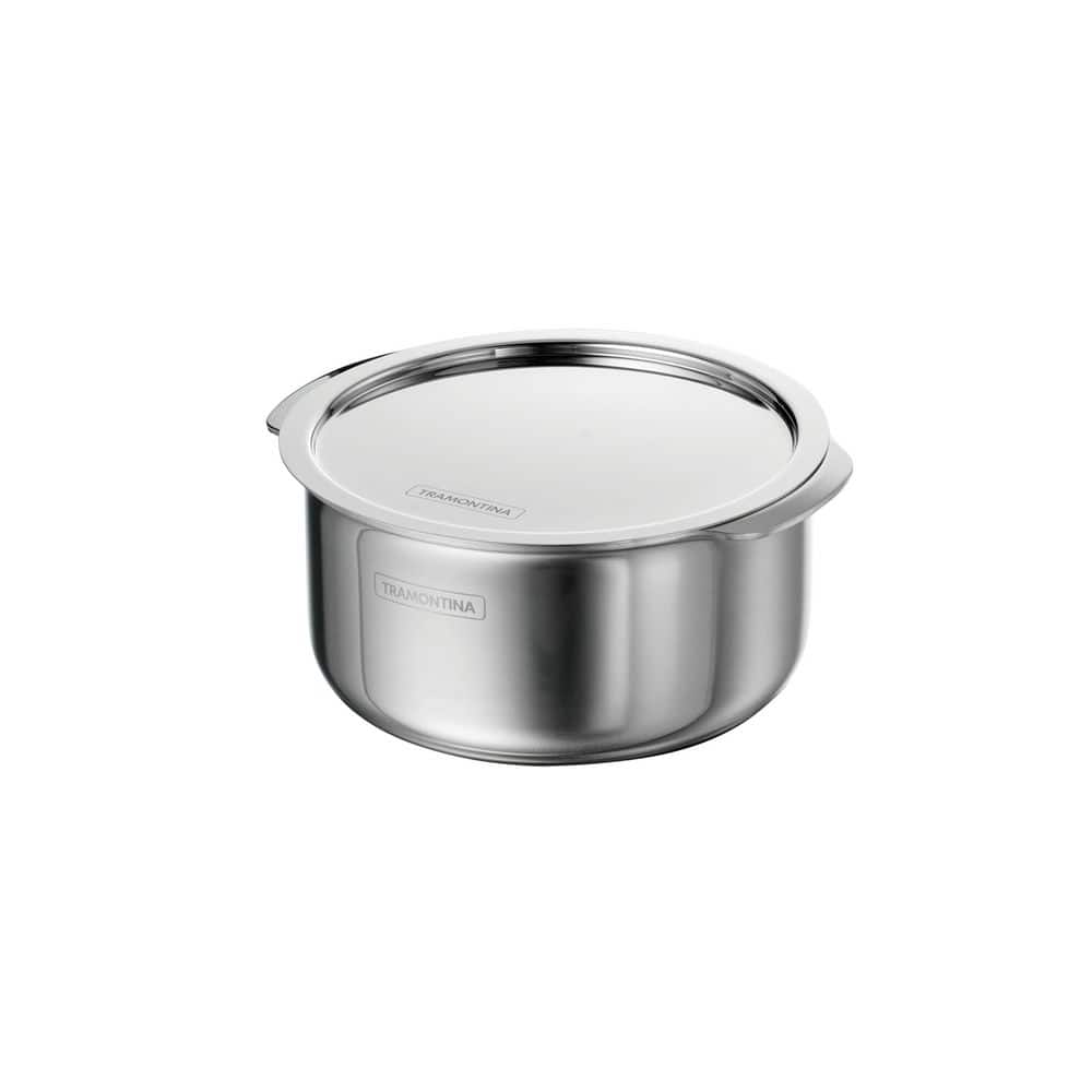 Tramontina Utsava 1.75 Qt. Tri-Ply Clad Stainless Steel Tope/Patila With Lid