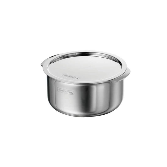 Tramontina Utsava 1.75 Qt. Tri-Ply Clad Stainless Steel Tope/Patila With Lid