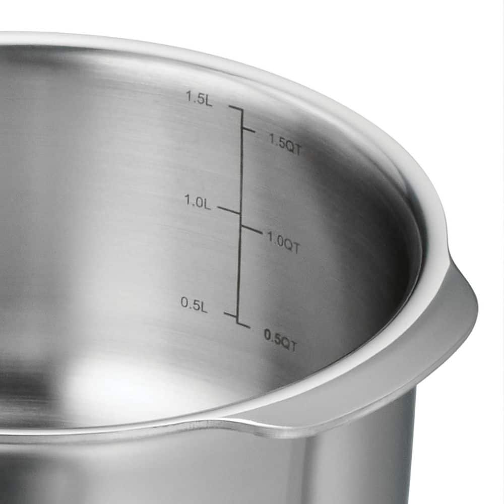 Tramontina Utsava 1.75 Qt. Tri-Ply Clad Stainless Steel Tope/Patila With Lid