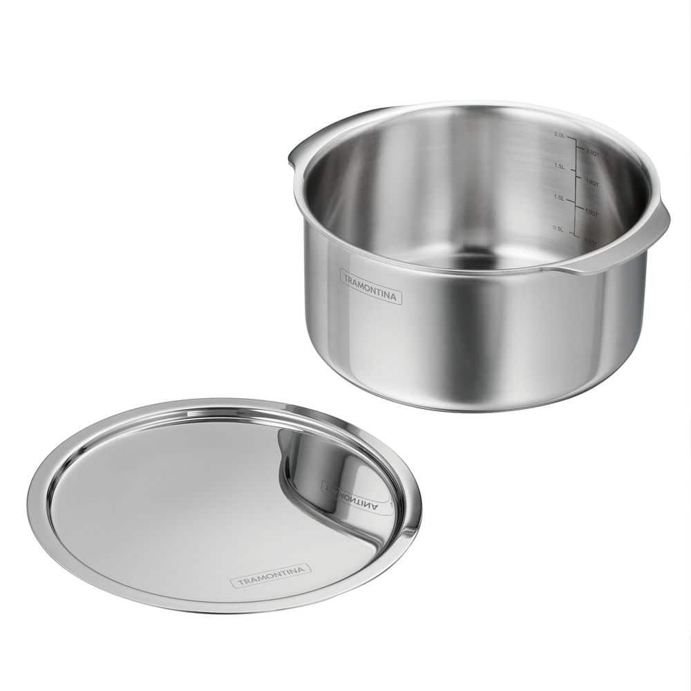 Tramontina Utsava 2.4 Qt. Tri-Ply Clad Stainless Steel Tope With Lid