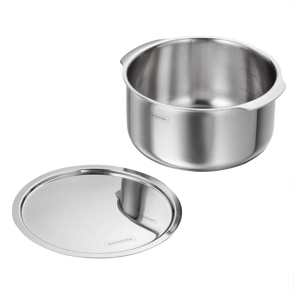 Tramontina Utsava 3.4 Qt. Tri-Ply Clad Stainless Steel Tope With Lid