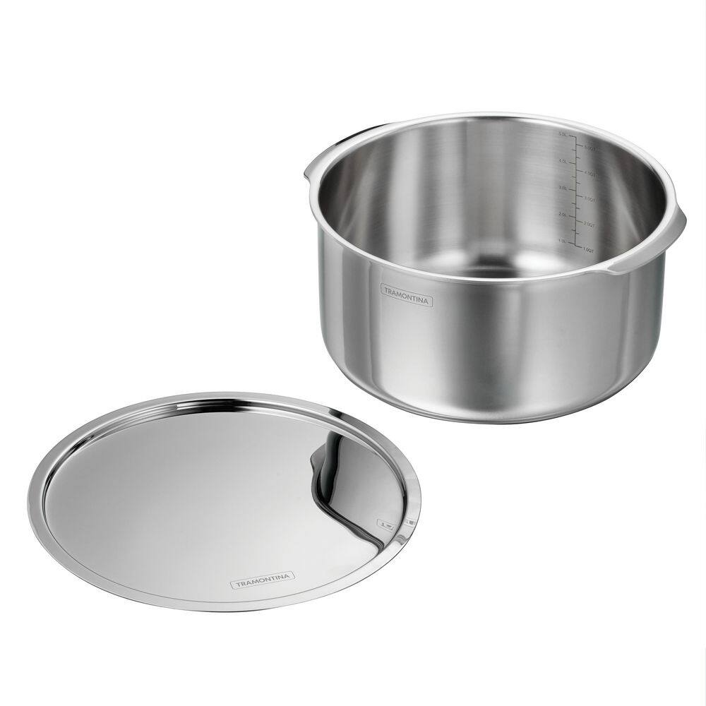 Tramontina Utsava 5.75 Qt. Tri-Ply Clad Stainless Steel Tope With Lid