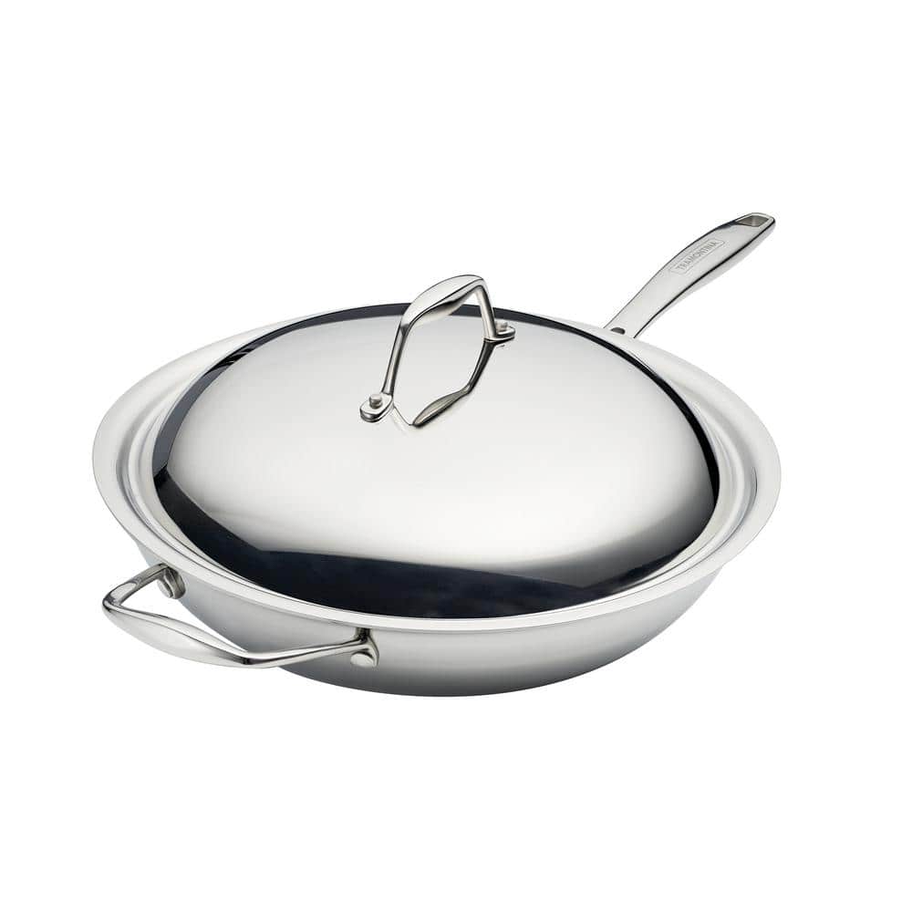 Tramontina Signature 12 In. Tri-Ply Clad Stainless Steel Induction Safe Wok