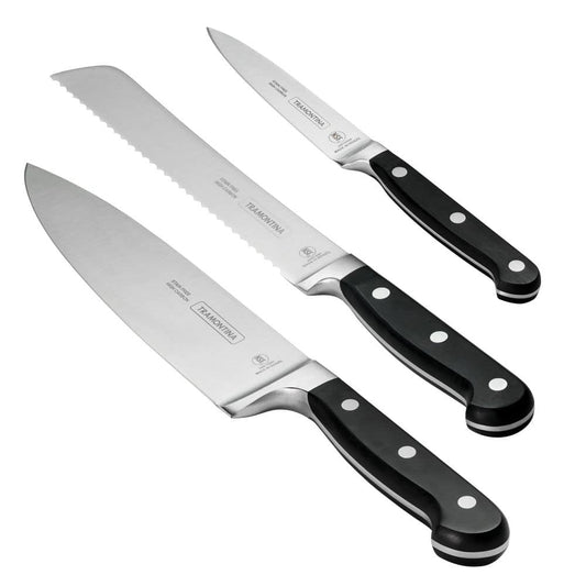 Tramontina Pro Series Forged 3-Piece Precision Knife Set - High-Carbon Steel Blades