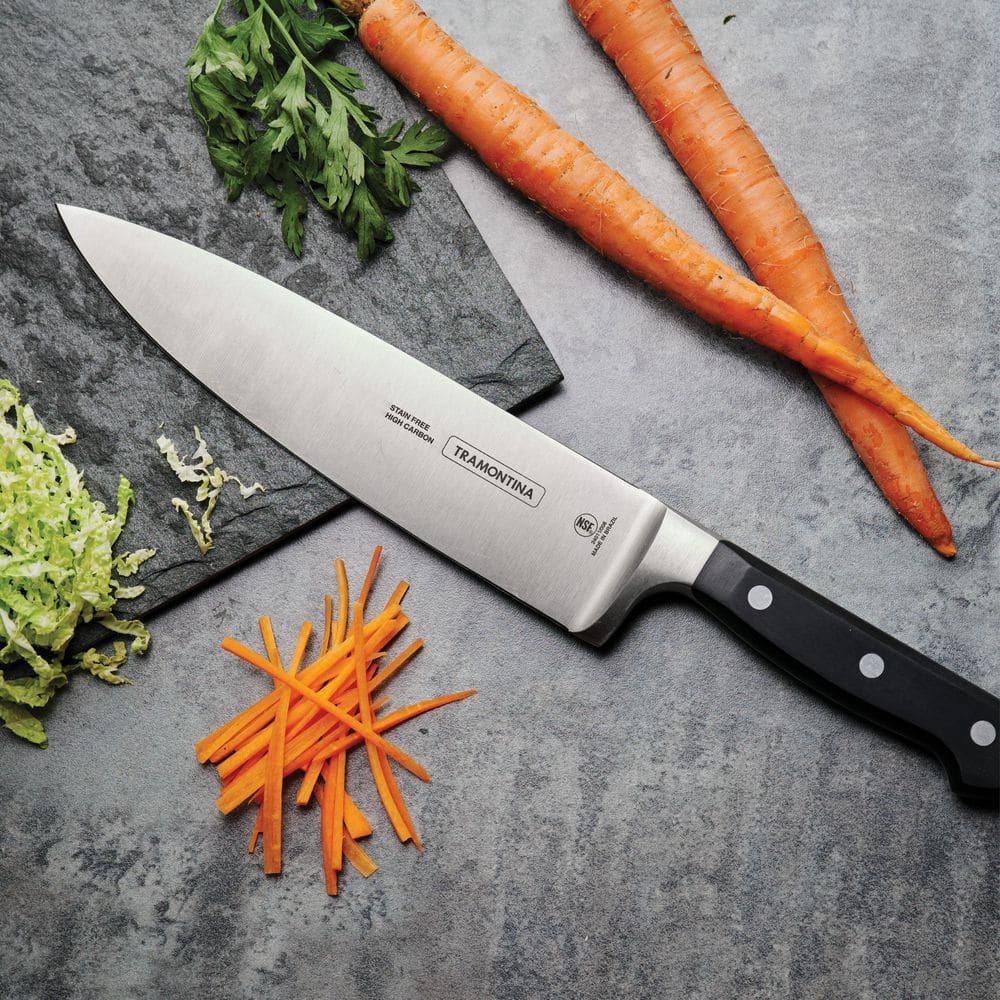 Tramontina Pro Series 3-Piece Knife Set - Includes 8" Chef's Knife, 6" Utility Knife, And 4" Paring Knife - High-Carbon Steel Blade