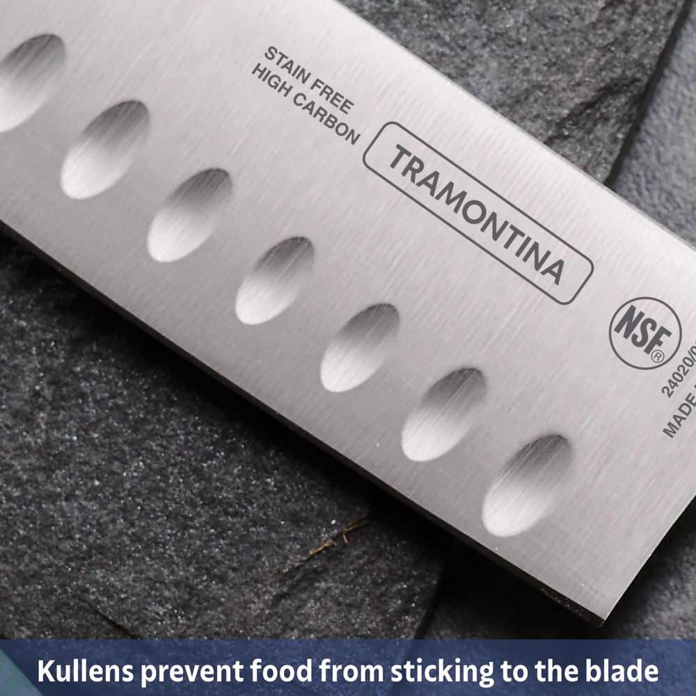 Tramontina Pro Series 7 Inch High-Carbon Steel Full Tang Fine-Edge Forged Santoku Knife