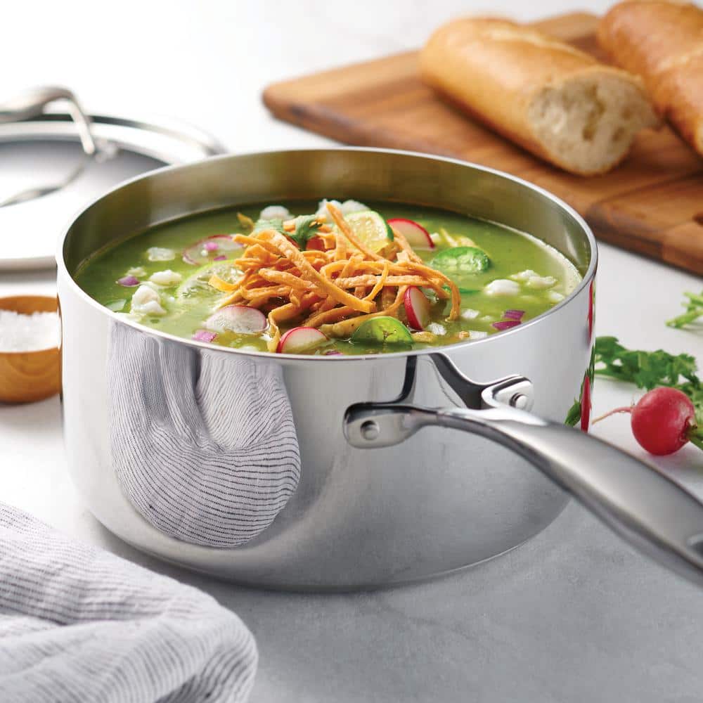Tramontina Signature Tri-Ply Clad 3 Qt. Stainless Steel Sauce Pan With Lid