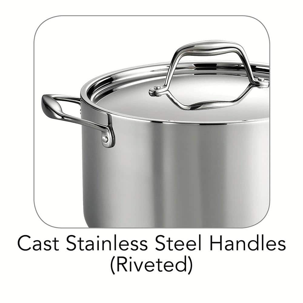 Tramontina Gourmet Tri-Ply Clad 6 Qt. Stainless Steel Sauce Pot With Lid