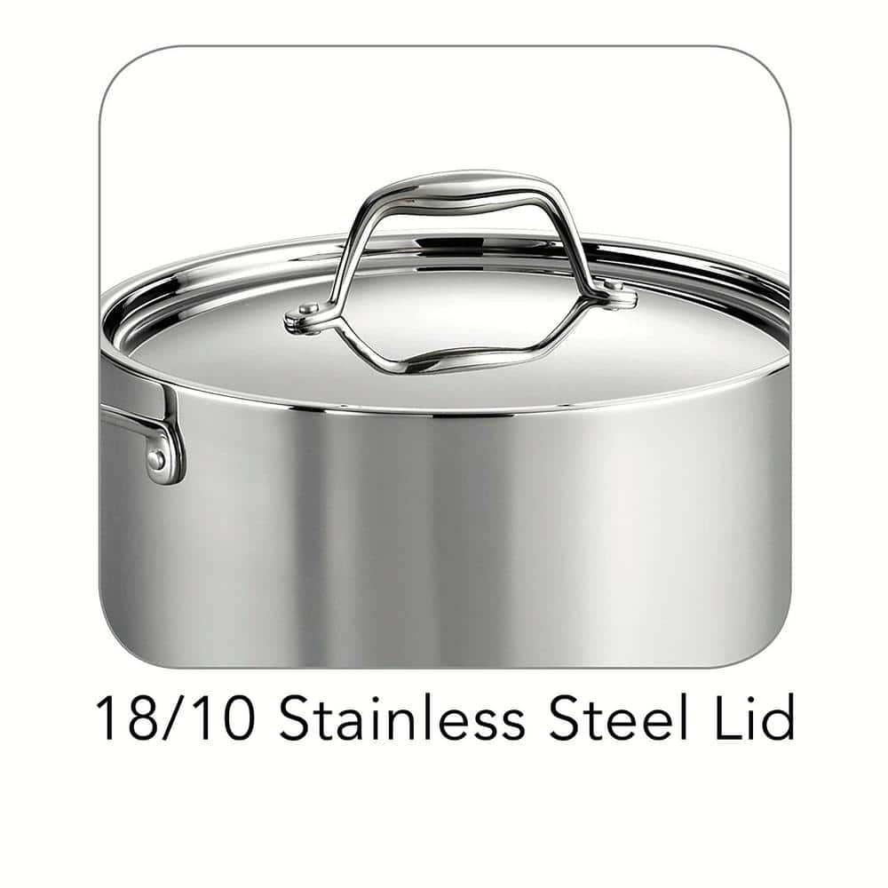 Tramontina Gourmet Tri-Ply Clad 6 Qt. Stainless Steel Sauce Pot With Lid