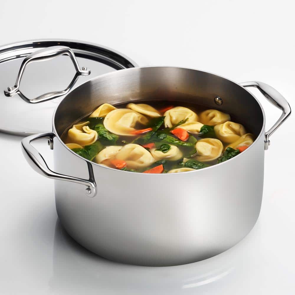 Tramontina Gourmet Tri-Ply Clad 6 Qt. Stainless Steel Sauce Pot With Lid