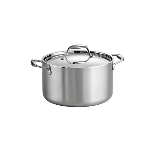 Tramontina Gourmet Tri-Ply Clad 6 Qt. Stainless Steel Sauce Pot With Lid