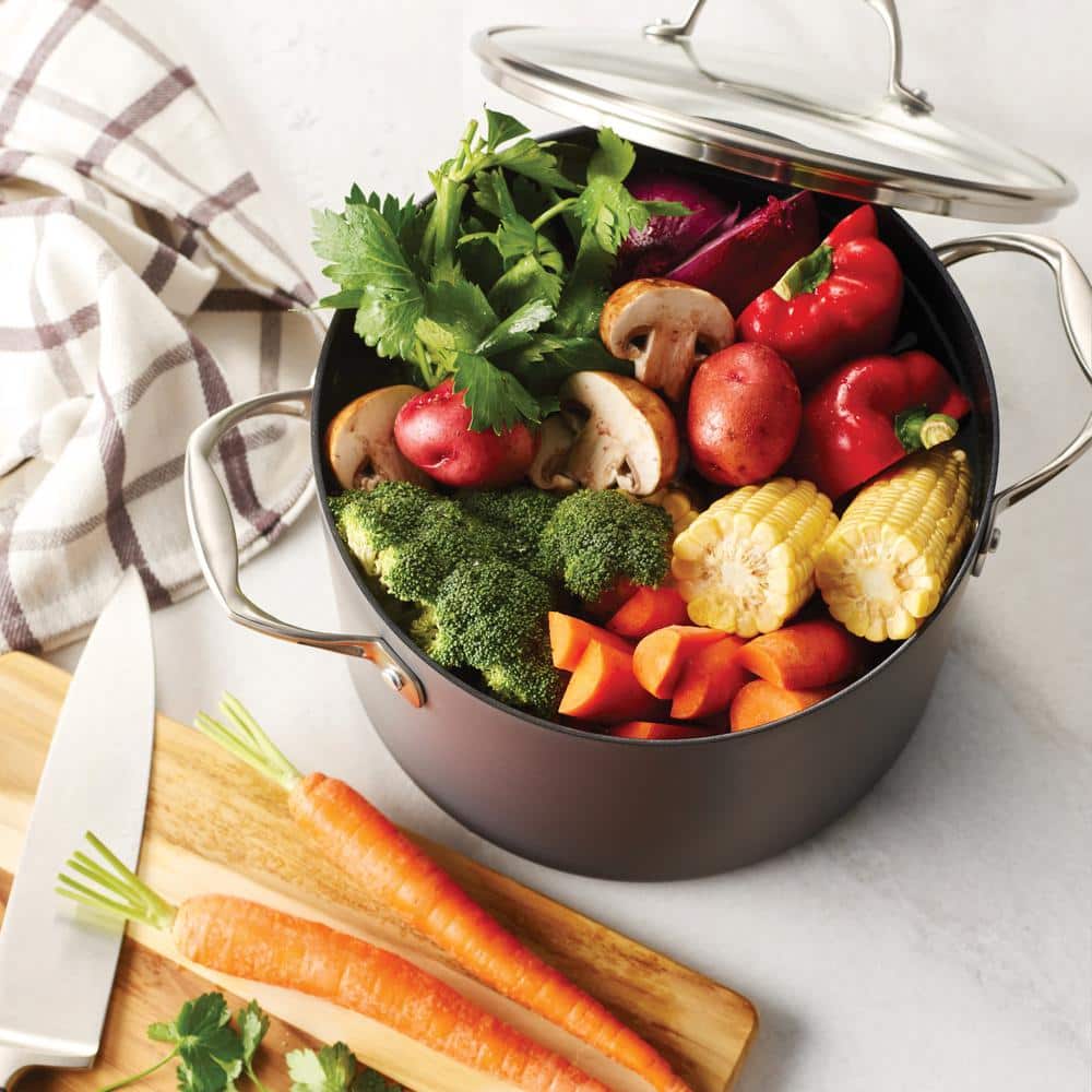 Tramontina 8 Qt. Hard-Anodized Aluminum Nonstick Covered Stock Pot