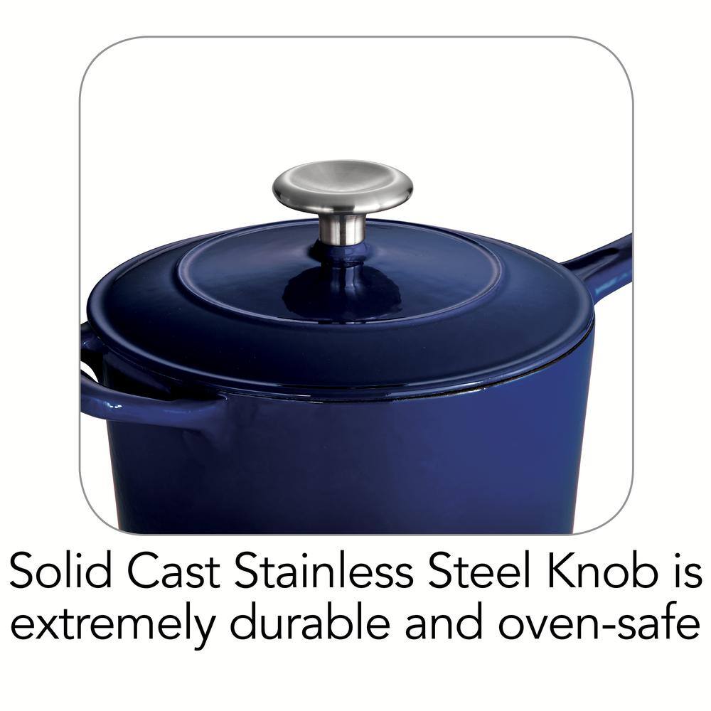 Tramontina Bestow 2.5 Qt. Enameled Cast Iron Sauce Pan In Gradated Cobalt With Lid