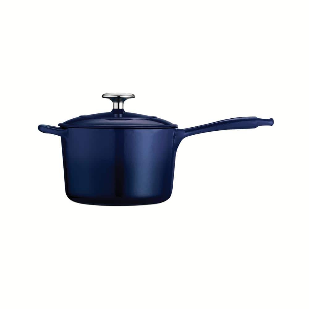 Tramontina Bestow 2.5 Qt. Enameled Cast Iron Sauce Pan In Gradated Cobalt With Lid