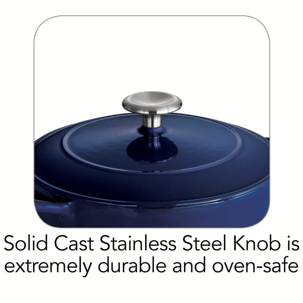 Tramontina Gourmet 3 Qt. Enameled Cast Iron Saucier In Gradated Cobalt With Lid