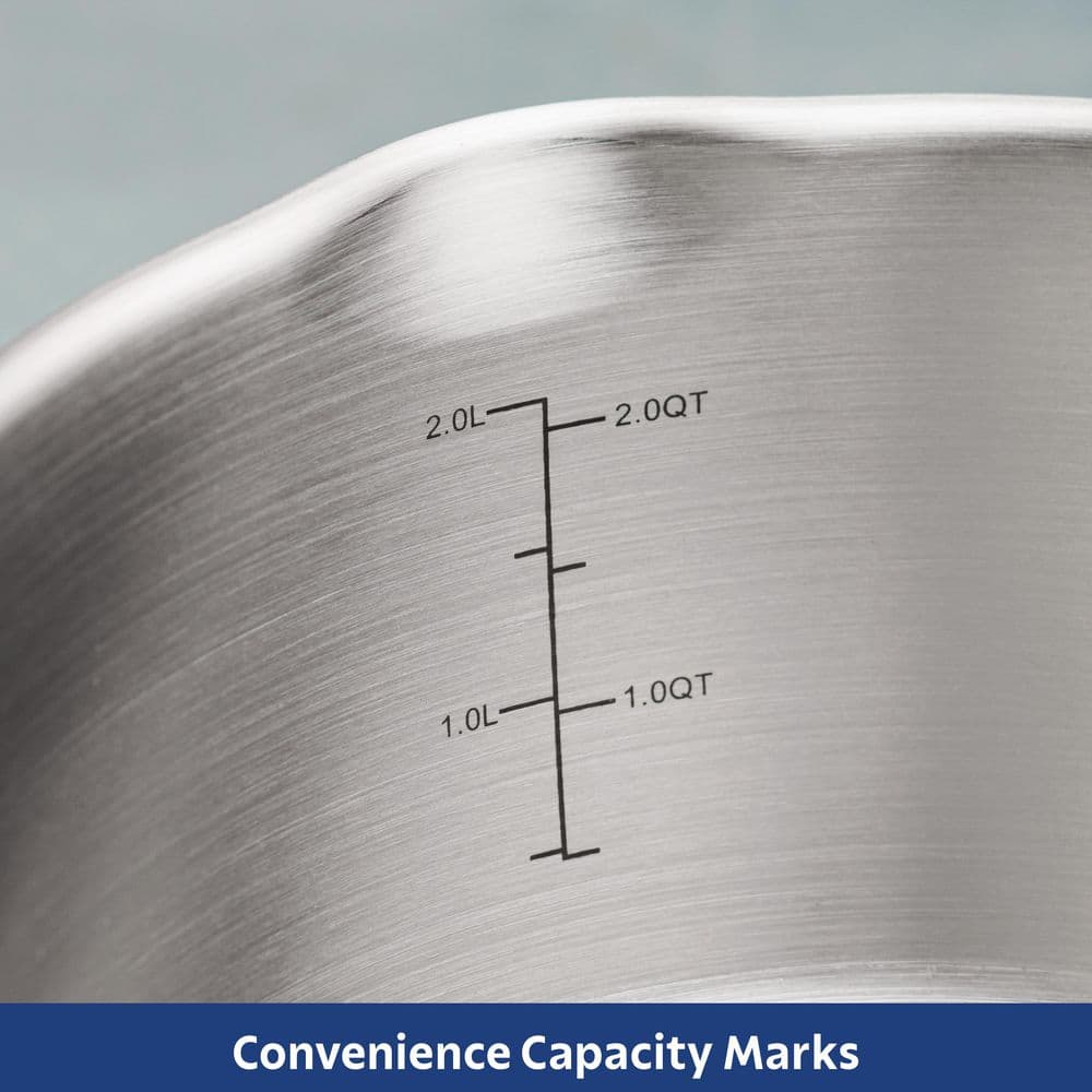 Tramontina Tempo 3 Qt. Tri-Ply Base Stainless Steel Covered Saucepan