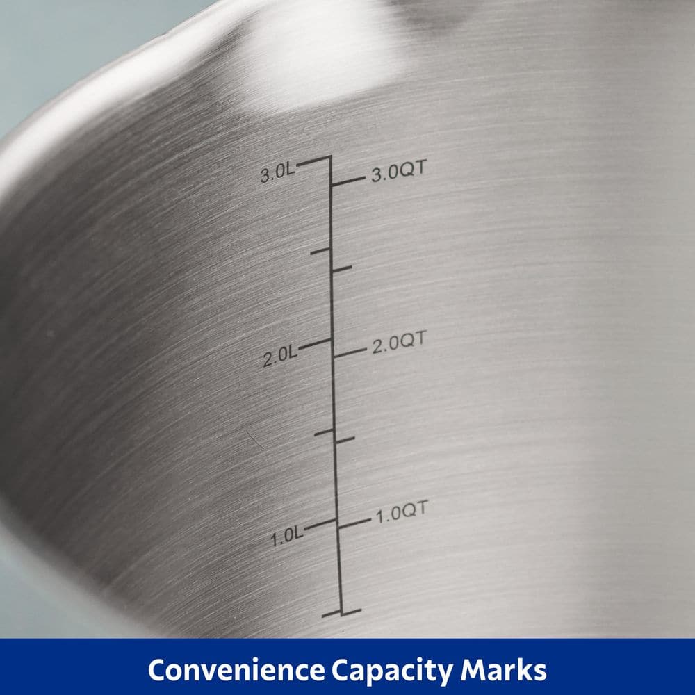 Tramontina Tempo 4 Qt. Tri-Ply Base Stainless Steel Covered Saucier Pan